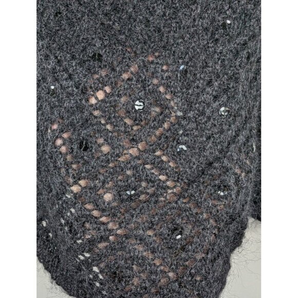 Banana Republic Cardigan Sweater Women Large Mohair Witchy Dark Fairy Whimsigoth - Picture 6 of 7